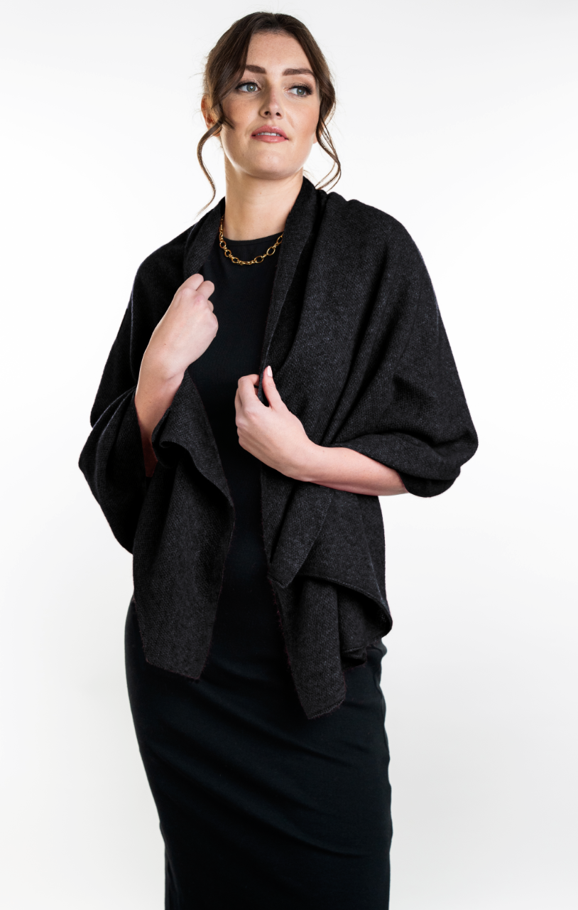 Possum Merino Lightweight Moss Stitch Wrap KO518