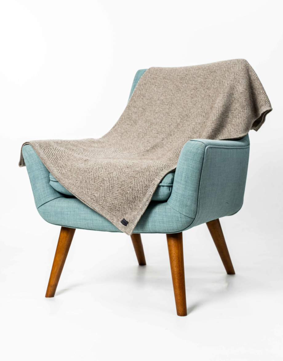 Possum Merino Plated Herringbone Throw KO966