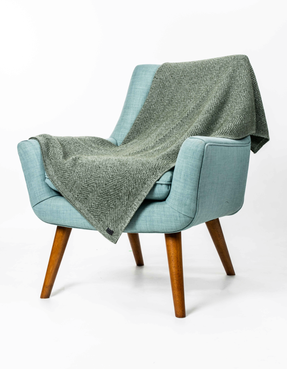 Possum Merino Plated Herringbone Throw KO966