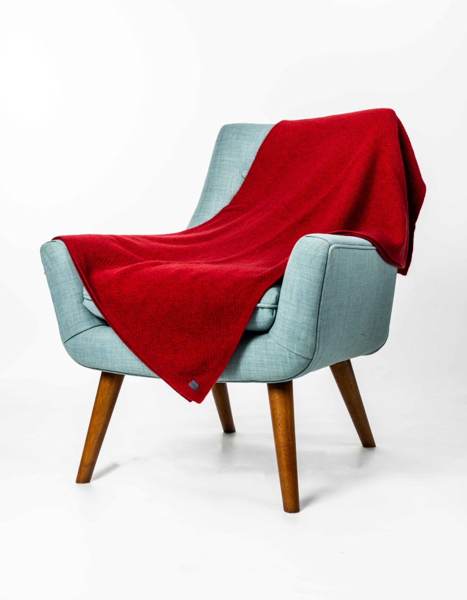Possum Merino Plated Herringbone Throw KO966