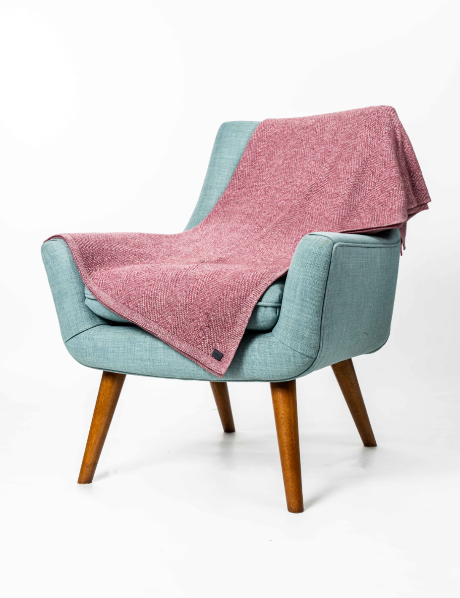 Possum Merino Plated Herringbone Throw KO966