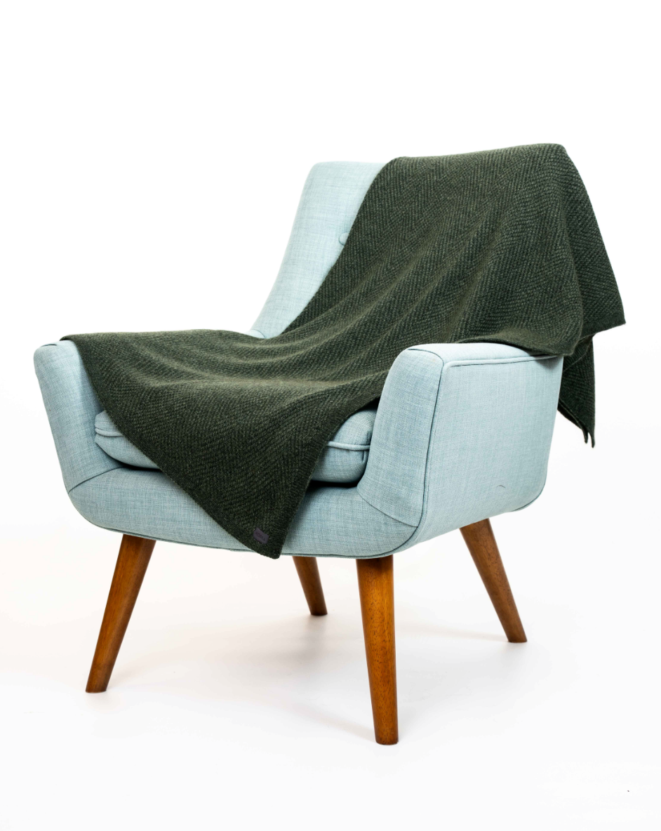 Possum Merino Plated Herringbone Throw KO966