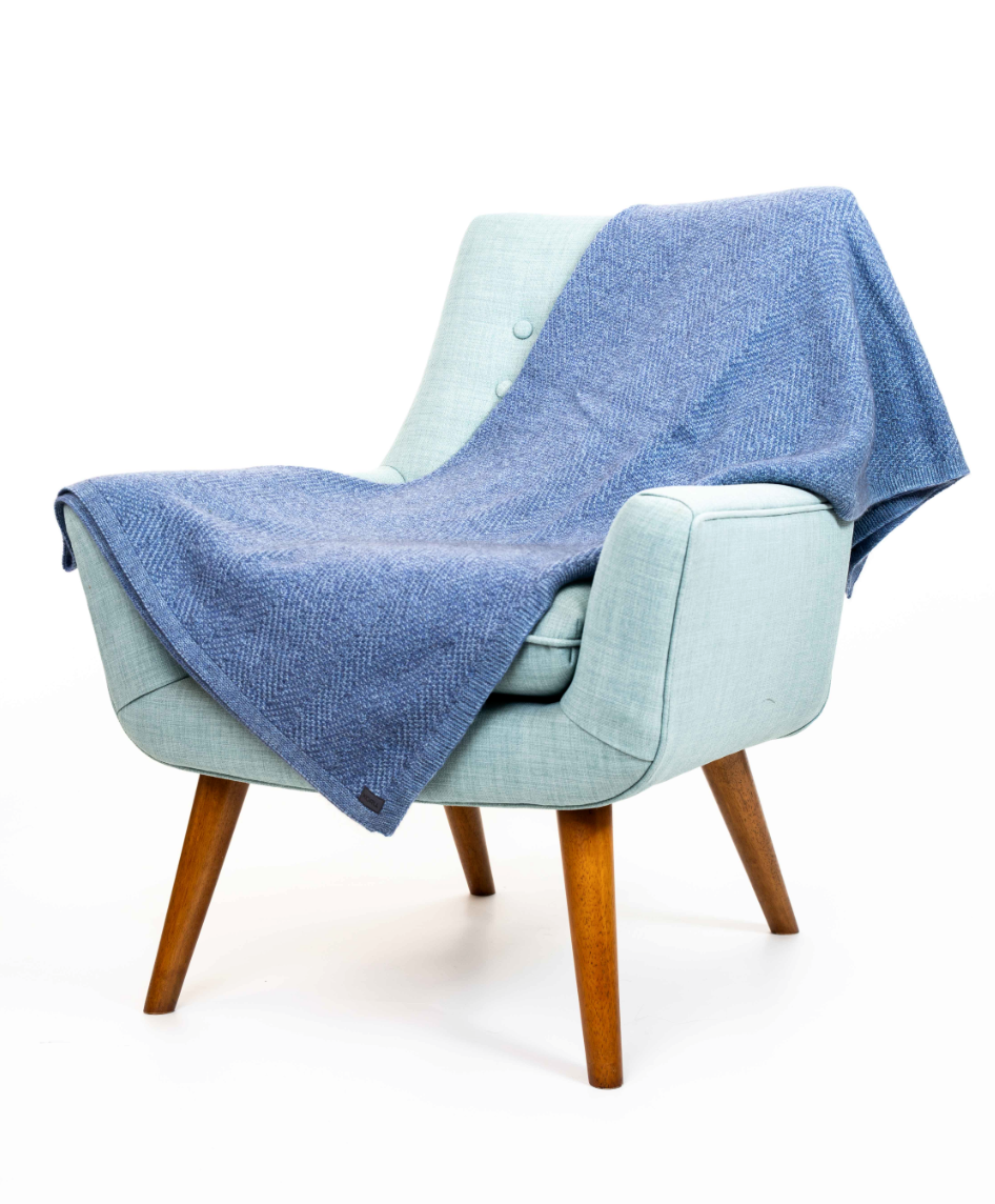Possum Merino Plated Herringbone Throw KO966