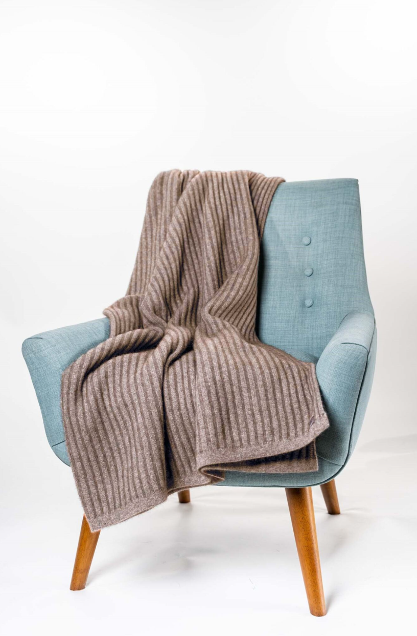 Possum Merino Ribbed Throw KO91
