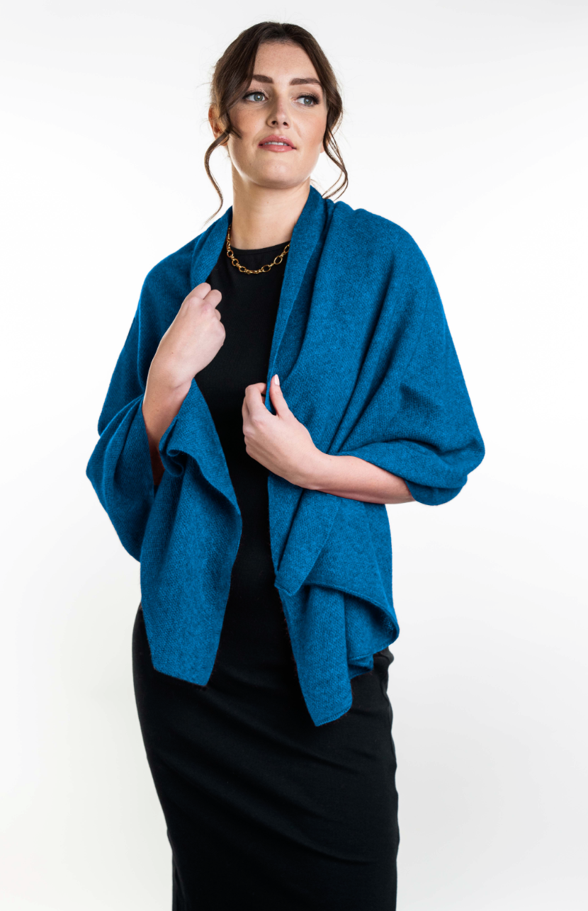 Possum Merino Lightweight Moss Stitch Wrap KO518
