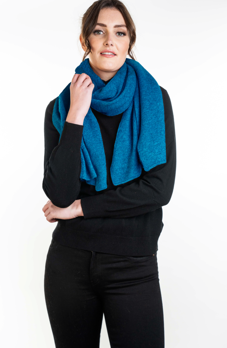 Possum Merino Lightweight Moss Stitch Wrap KO518