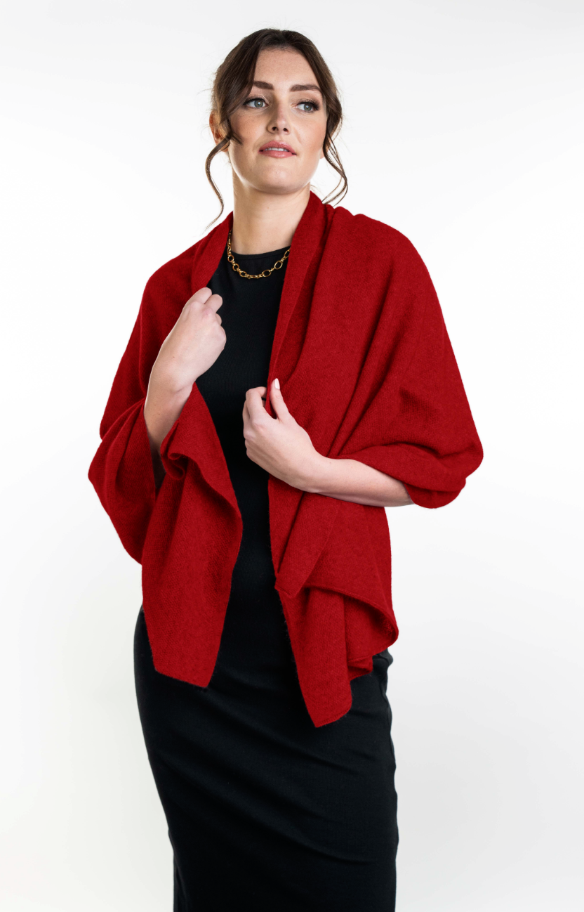 Possum Merino Lightweight Moss Stitch Wrap KO518