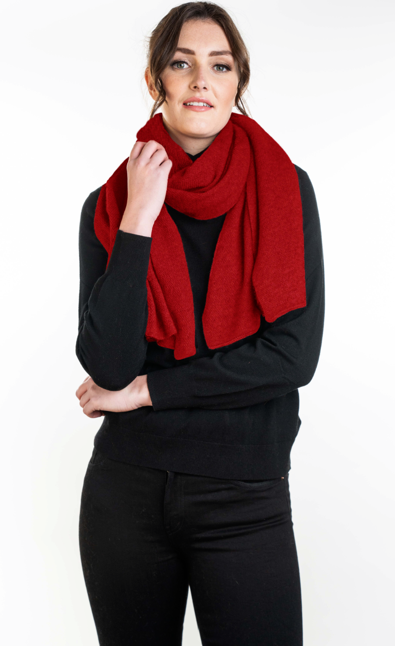 Possum Merino Lightweight Moss Stitch Wrap KO518