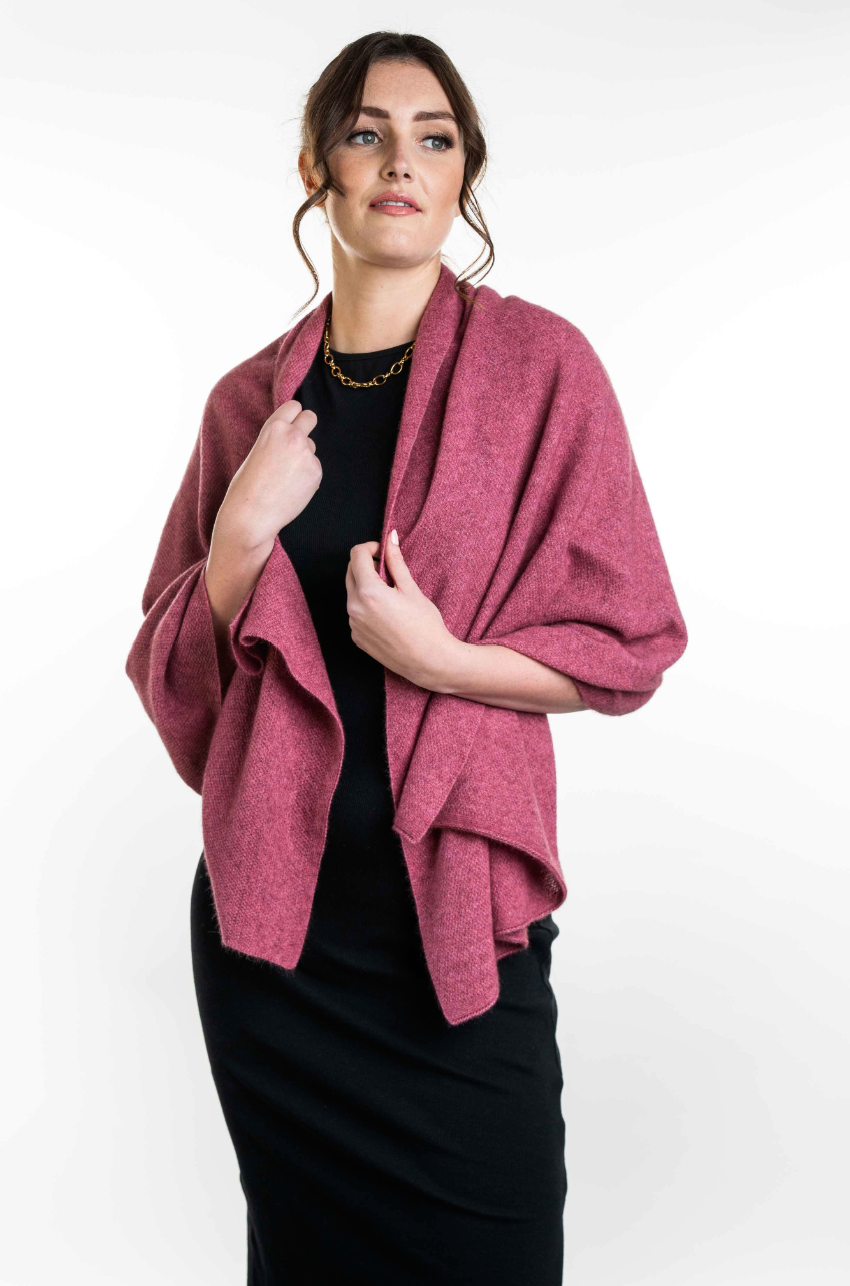 Possum Merino Lightweight Moss Stitch Wrap KO518