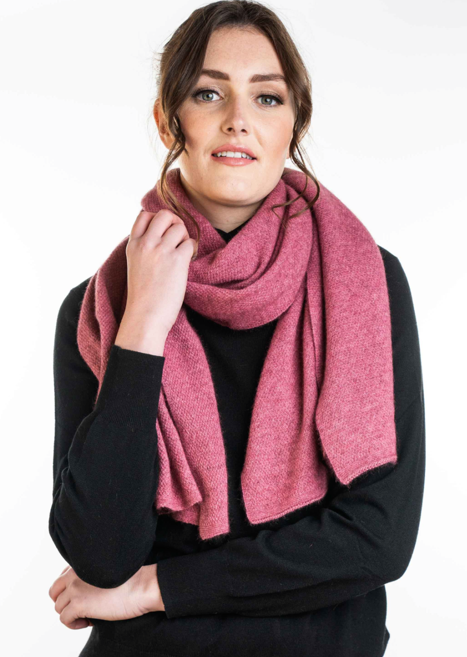 Possum Merino Lightweight Moss Stitch Wrap KO518