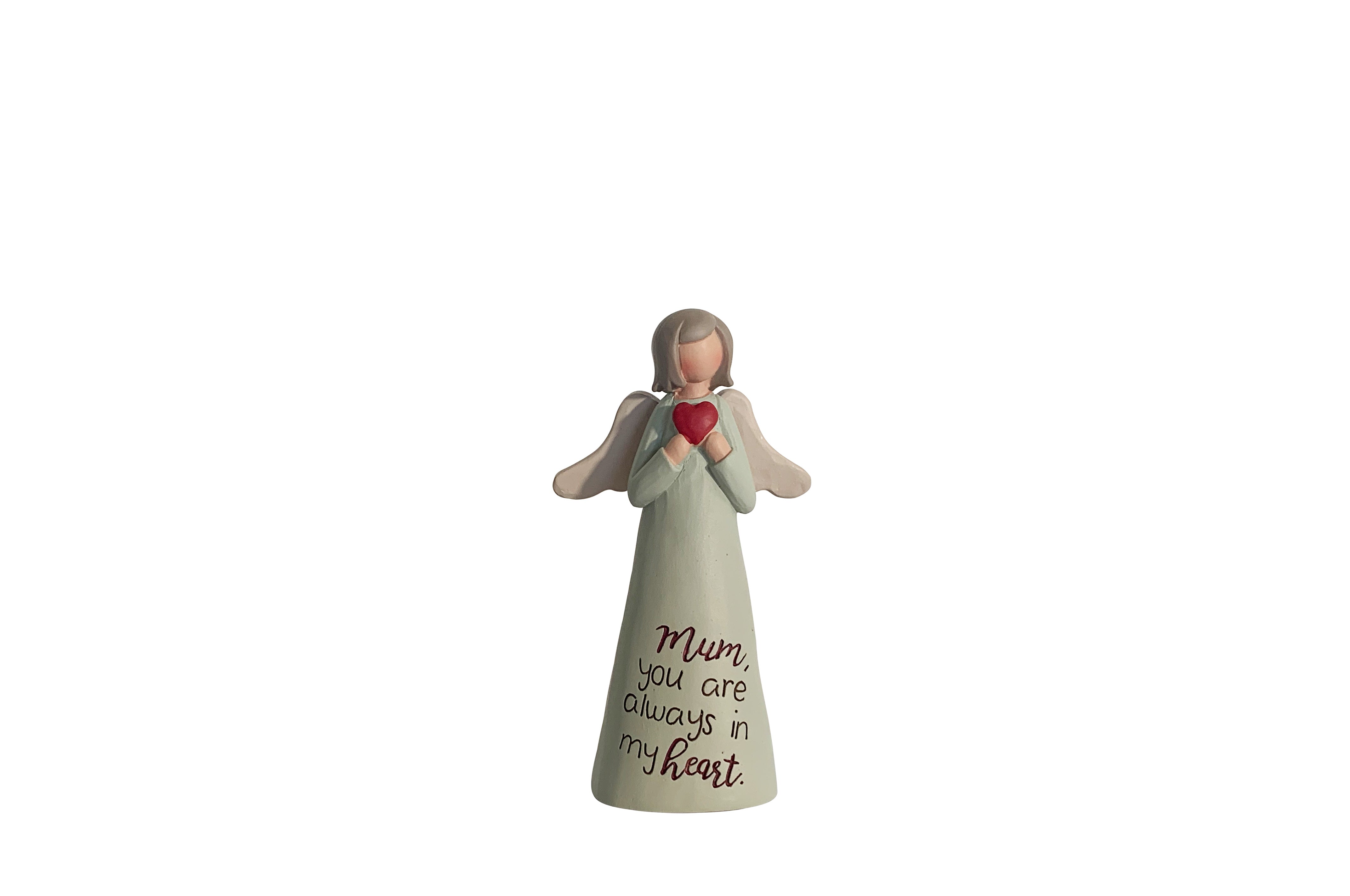 Hand Painted "Mum" Angel With Heart Figurine